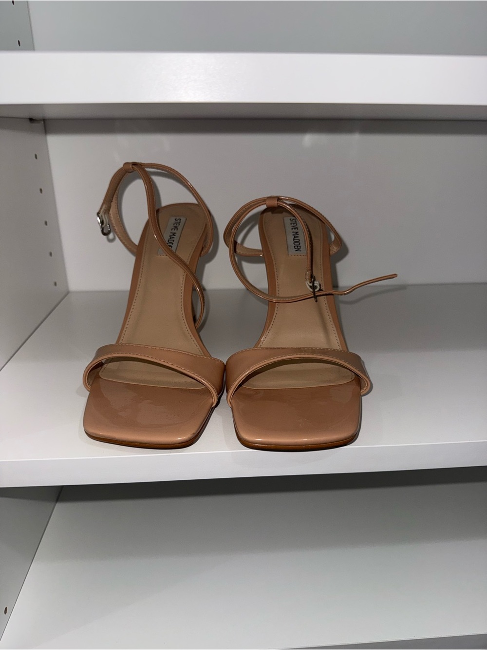Steve Madden Tan Ankle-Strap Block Heel Sandals- never worn!